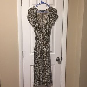 Printed wrap dress